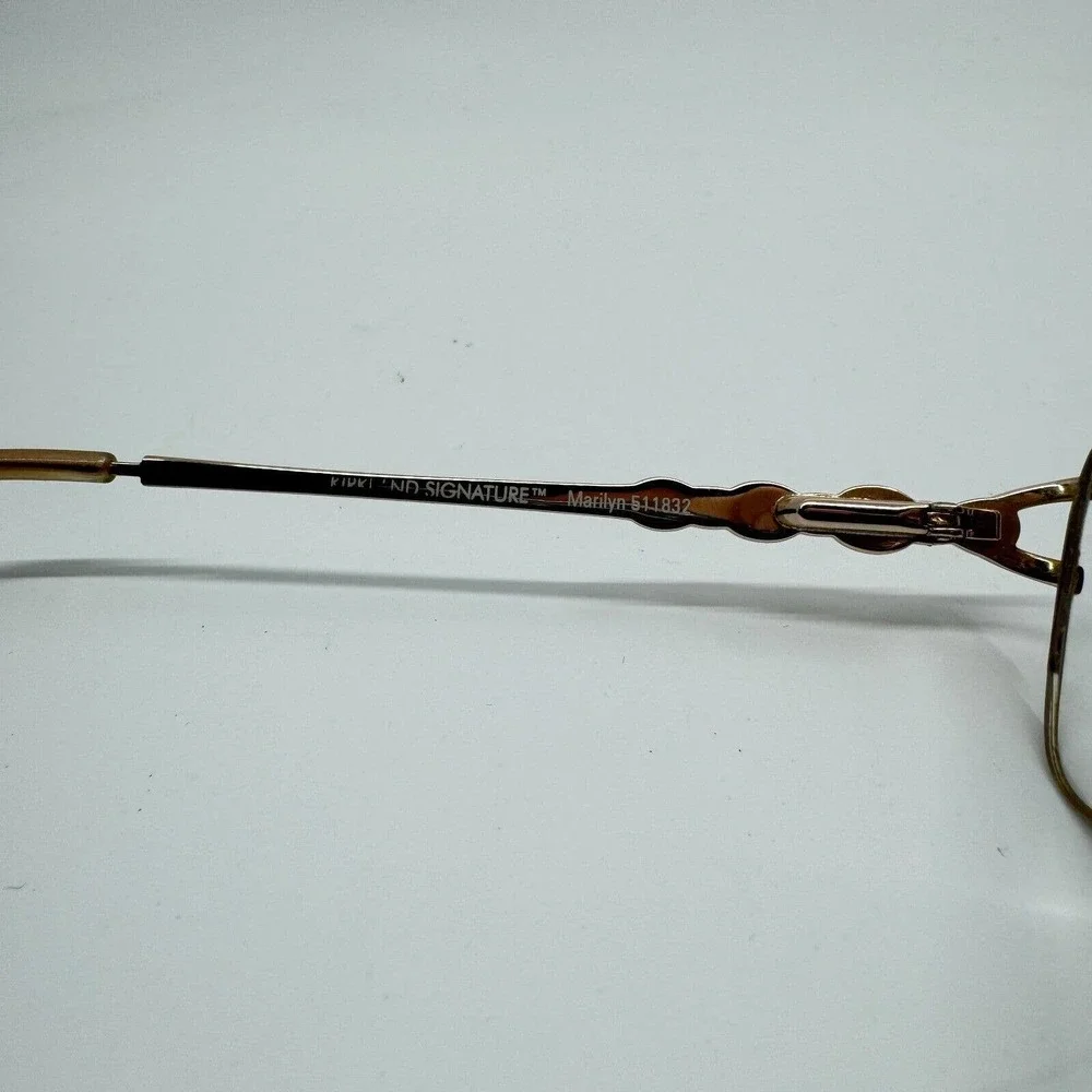Kirkland Signature Marilyn 511832 Gold Womens Eyeglasses‎ Half 53-18-135 H9864
